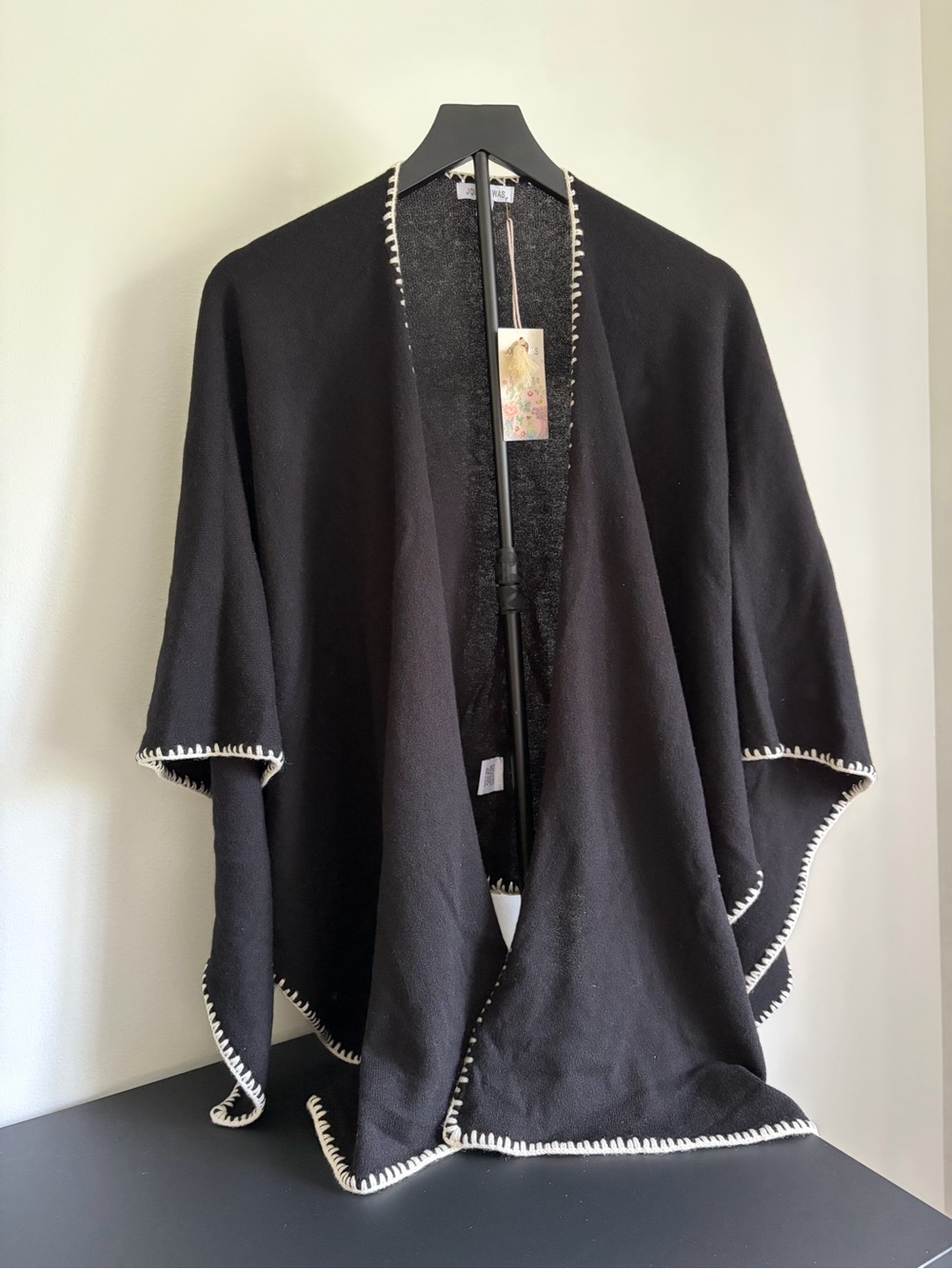 Black Knit Shawl Wool and Cashmere blend